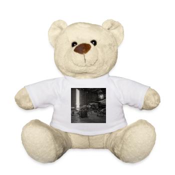 Vintage Airplane Hangar Photography Noir Animal - Teddy Bear - white - Front
