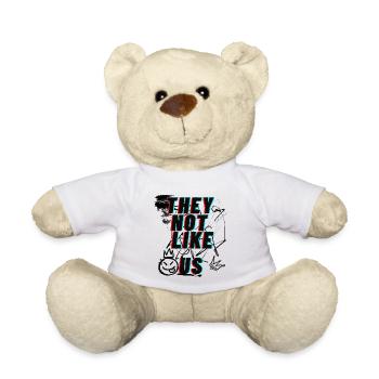 Sie mögen uns nicht Straßentypografie - Teddy - Weiß - Vorne