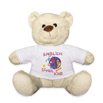 Endlich Schulkind Einschulung - Teddy - Weiß - Vorne