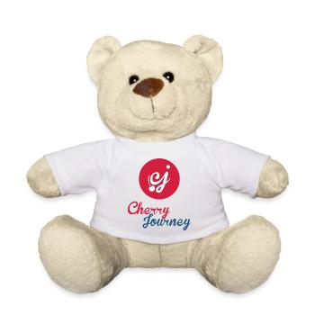 Cherry Journey Cherries Logo Design - Teddy Bear - white - Front