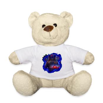 NeonBär Konzert-Style Jacke - Teddy - Weiß - Vorne