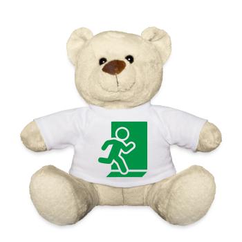 Notausgang Running Man Solid-Safety-Symbol - Teddy - Weiß - Vorne