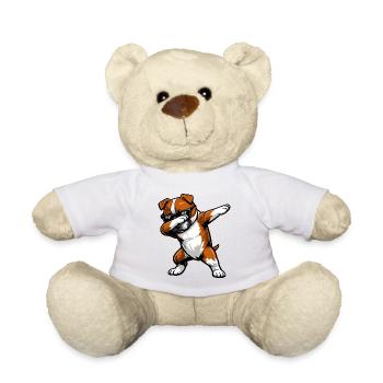 Dabbing Staffordshire Bull Terrier - Teddy - Weiß - Vorne