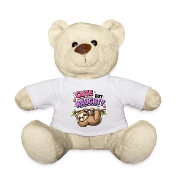 Süß aber frech Faultier - Teddy - Weiß - Vorne