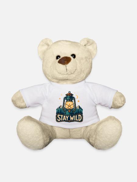 Stay Wild Laterne Waldnächte - Teddy - Weiß