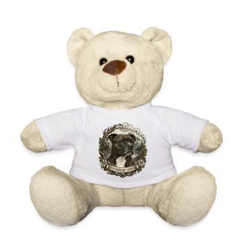Staffordshire Terrier im Vintage Stil - Teddy - Weiß - Vorne