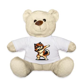 Dab Eurasier dans le style comique - Nounours - blanc - Devant