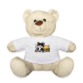 Sleepy Rebel Cat – Nope I’m Napping - Teddy Bear - white - Front