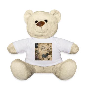There Is Magic Telescope Poster Nostalgia Decoration - Teddy Bear - white - Front