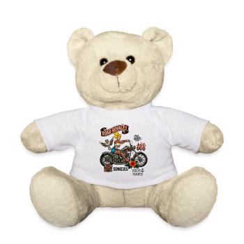 Art de tatouage de moto de motards royaux royaux - Nounours - blanc - Devant