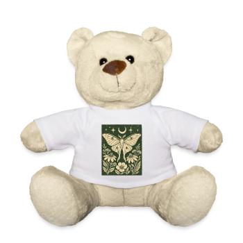 Mystic Butterfly Moon Flowers Vintage Nature - Teddy Bear - white - Front