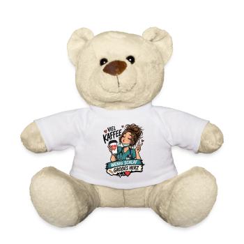 Wenig Schlaf Großes Herz – Krankenschwester - Teddy - Weiß - Vorne