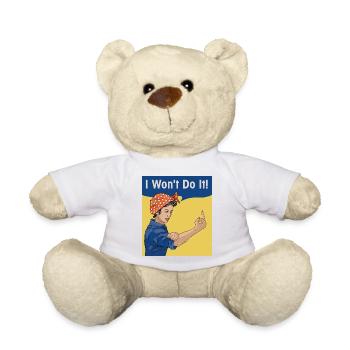 Ich werde es nicht tun - Teddy - Weiß - Vorne