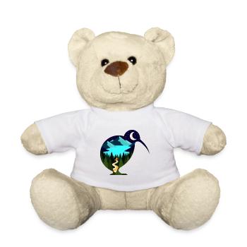Kiwi Nachtlandschaft - Teddy - Weiß - Vorne