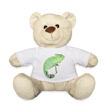 Chamäleon kuckt - Teddy - Weiß - Vorne