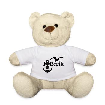 Rerik-Ich liebe Rerik mit Anker Herz & Möwe-Ostsee - Teddy - Weiß - Vorne