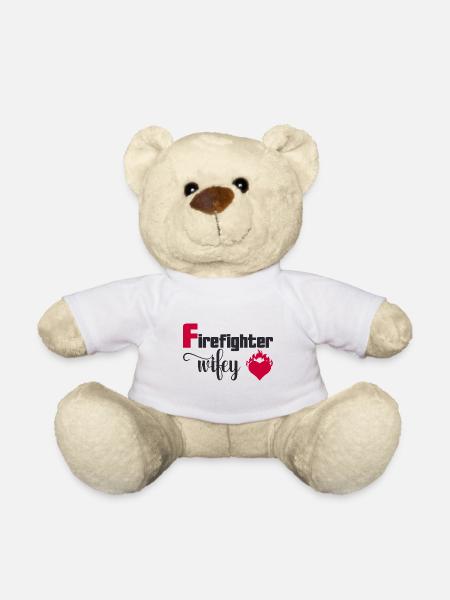 Firefighter wifey - Teddy Bear - white
