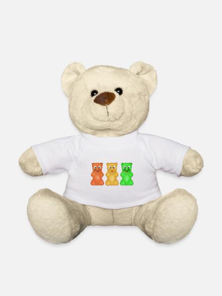 Drei Gummibärchen Baby Geschenk - Teddy - Weiß