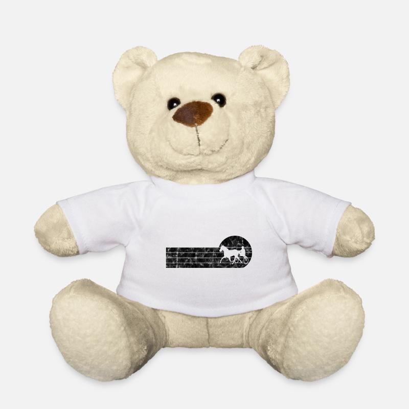 Trotter courses de trot dans un style rétro ou vintage - Nounours - blanc