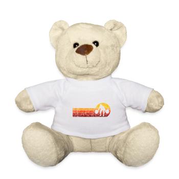 Bodybuilding Bodybuilder GYM Fitnessstudio Retro - Teddy - Weiß - Vorne