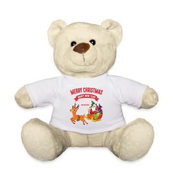 Noël Motif de Noël Père Noël - Nounours - blanc - Devant