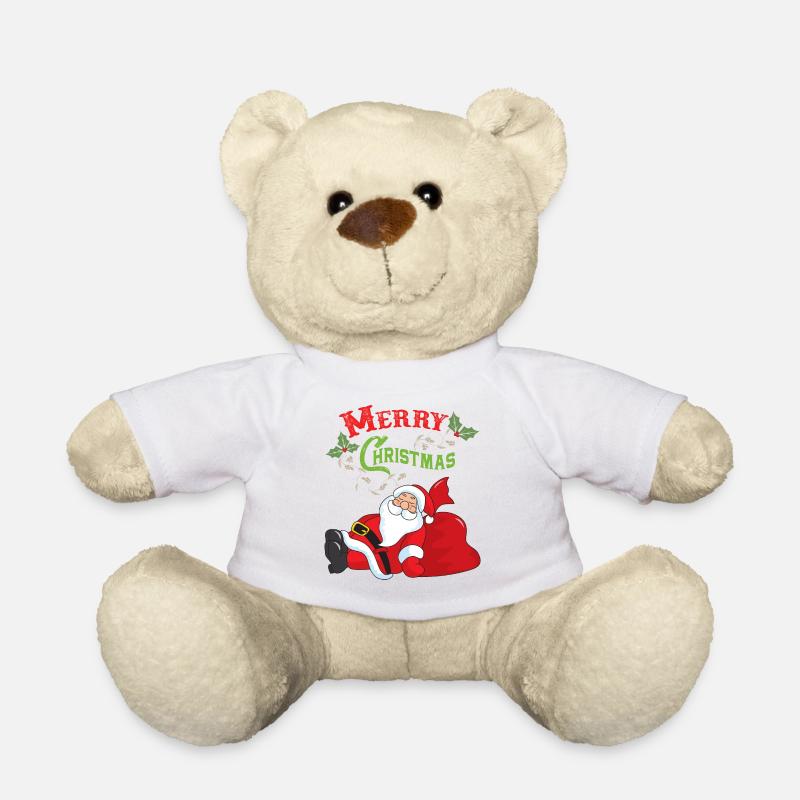 Weihnachtsmann - Teddy - Weiß
