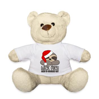 Faultier Weck mich wenn es Geschenke gibt - Teddy - Weiß - Vorne