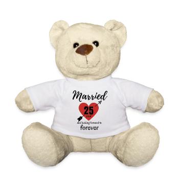 25. Hochzeitstag - Teddy - Weiß - Vorne