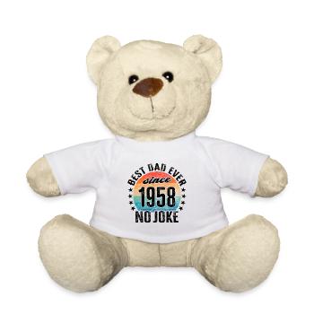 Best Dad Ever Since 1958 Variante No Joke - Teddy - Weiß - Vorne