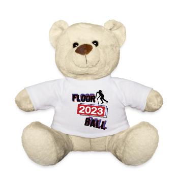 Floorball 2023 Spielerin Floorballerin Hockey Frau - Teddy - Weiß - Vorne