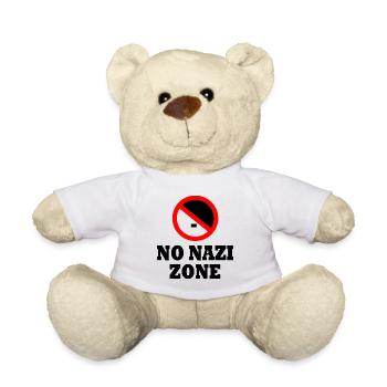 Contre la droite - pas de zone nazie - Nounours - blanc - Devant