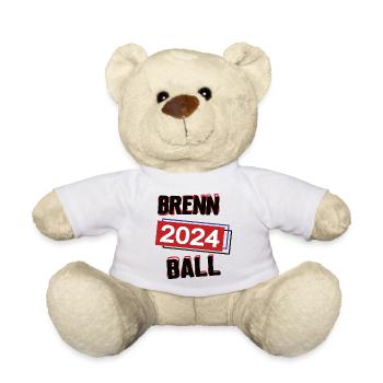Brennball Spielerin Team Turnier Mannschaft 2024 - Teddy - Weiß - Vorne