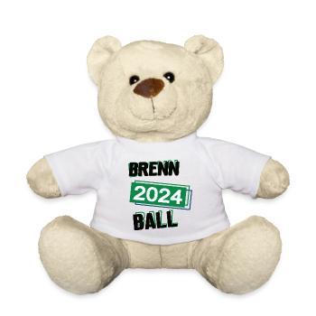 Brennball Spieler Team Turnier Mannschaft in 2024 - Teddy - Weiß - Vorne