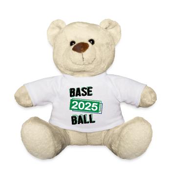 Baseball Spieler Team Turnier Mannschaft in 2025 - Teddy - Weiß - Vorne