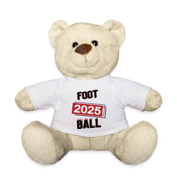 Football Spielerin Team Turnier Mannschaft 2025 - Teddy - Weiß - Vorne