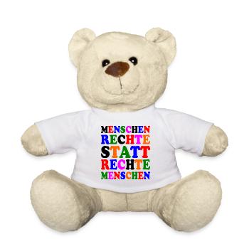 menschenrechte statt rechte menschen - Teddy - Weiß - Vorne