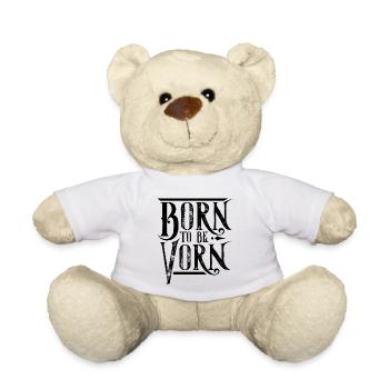 Born to be Vorn T-shirt lustig Geschenk lustig - Teddy - Weiß - Vorne