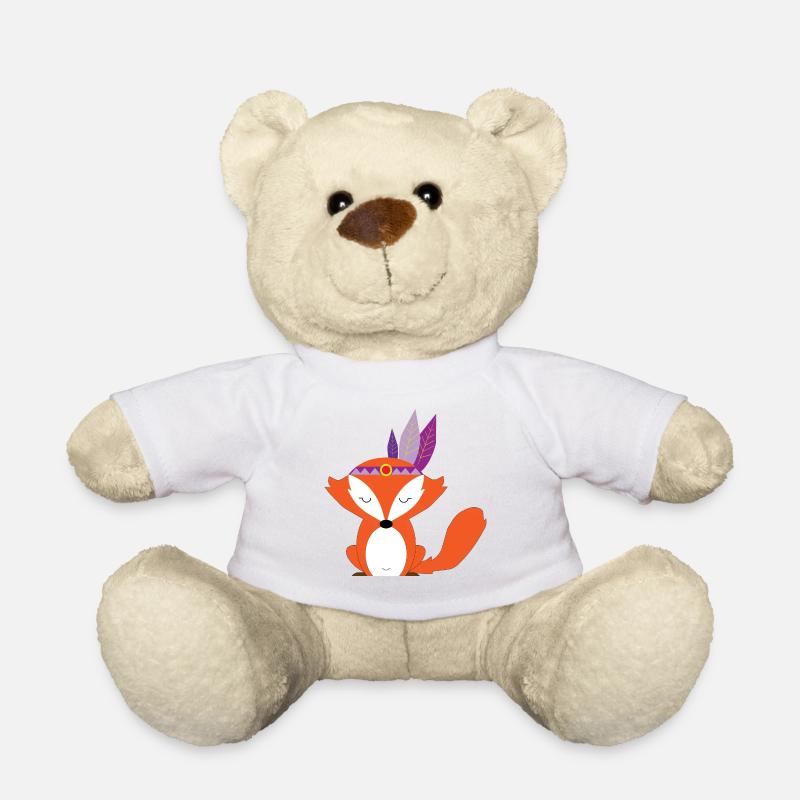 Renard indien rose - Nounours - blanc