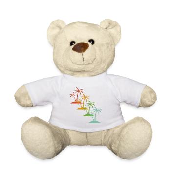 Retro palm trees - Teddy Bear - white - Front
