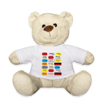 anaesthésie tags - Nounours - blanc - Devant