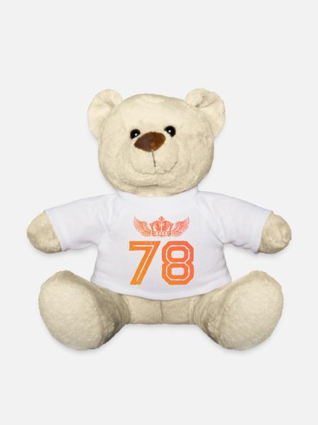 78 Zahl Krone - Teddy - Weiß