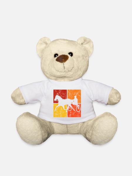 Trotter courses de trot dans un style rétro ou vintage - Nounours - blanc