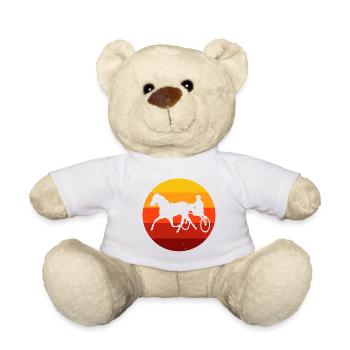 Trotter courses de trot dans un style rétro ou vintage - Nounours - blanc - Devant