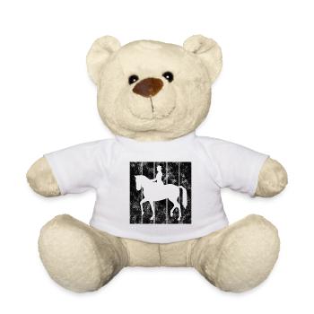 Dressage Dressage Rider Riding Horse - Teddy Bear - white - Front