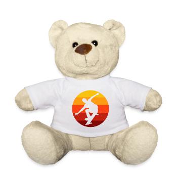 Skateboarder Skateboard Skater Skate Skateing - Teddy - Weiß - Vorne