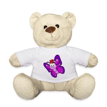 Butterfly Comic Christmas - Nounours - blanc - Devant