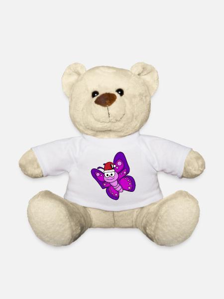 Butterfly Comic Christmas - Nounours - blanc