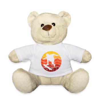 Skateboarder Skateboard Skater Skate Skateing - Nounours - blanc - Devant