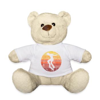 Skateboarder Skateboard Skater Skate Skateing - Nounours - blanc - Devant