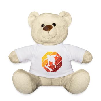 Skateboard Skateboarder Skater Skate Skateing - Teddy Bear - white - Front